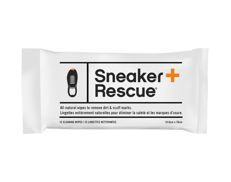 Boot Rescue SneakerRescue All-Natural Cleaning Wipes. Remove Dirt, Grass Stains & Mud from Any Type of Athletic Shoe: Tennis shoes, Golf shoes & Leather or Suede Sneakers. Re-sealable Pack of 15 Wipes. - Image 1
